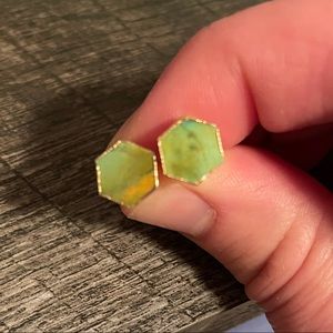 Hexagon stud earrings